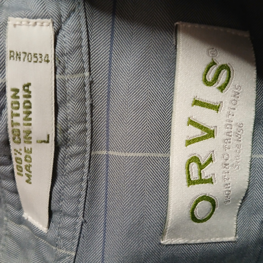 Orvis Men's Blue Cotton Pants
